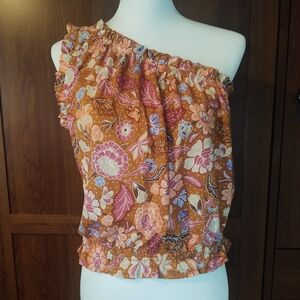 NWT Ann Taylor One Shoulder Blouse Sz S